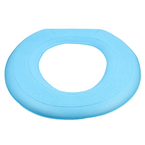 VALICLUD Eva Selbstklebender Toilettensitzbezug Wasserfester Dicker Klodeckel für Komfortable Nutzung für Zuhause Reisen und Camping Stilvoller Atmungsaktiver Sitzschutz Blau von VALICLUD