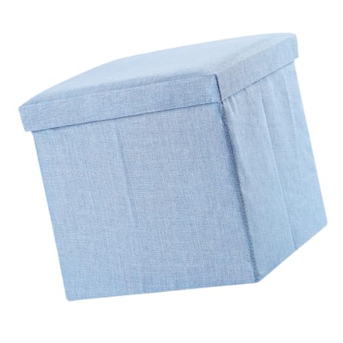 VALICLUD Faltbarer Aufbewahrungs Hocker mit Stauraum Quadratischer Sitzwürfel aus Stoff Multifunktionaler Klapphocker für Haushalt Kinderzimmer und Wohnzimmer Belastbar Hellblau VALICLUD Faltbarer Aufbewahrungs Hocker mit Stauraum Quadratischer Sitzwürfel aus Stoff Multifunktionaler Klapphocker für Haushalt Kinderzimmer und Wohnzimmer Belastbar Hellblau von VALICLUD