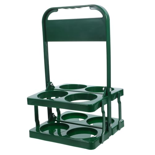 VALICLUD Faltbarer Bierflaschenhalter Zusammenklappbarer Getränketräger mit Griff für Flaschen und Dosen für Grillabende und Täglichen Gebrauch Grün von VALICLUD