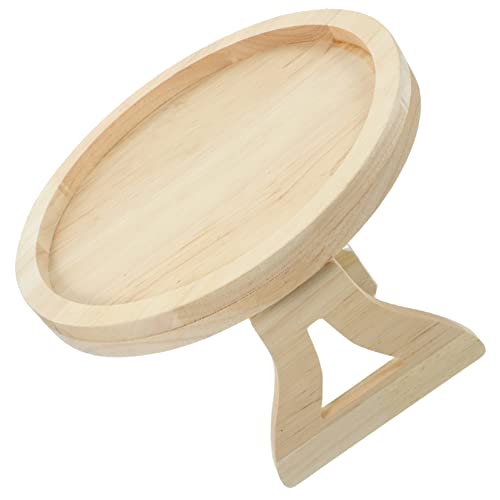 VALICLUD Faltbares Sofatablett Aus Holz Multifunktionaler Armlehnentisch Mit Runder Tischplatte Stabilen Klapptischen Für Snacks Und Getränke Platzsparend Und Tragbar Für Zuhause von VALICLUD