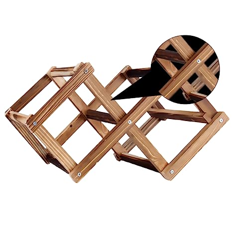VALICLUD Faltbares Weinständer Regal aus Holz Flaschen Weinhalter Weinaufbewahrung für Wohnzimmer Modernes Geometrisches Design Langlebig Einfache Montage von VALICLUD