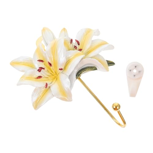 VALICLUD Floraler Wandhaken aus Resin und Stilvolle Kunst dekoration mit Glatten Kanten Vielseitiger Aufbewahrungs halter für Schlüssel Taschen Schmuck Langlebig und Dekorativ VALICLUD Floraler Wandhaken aus Resin und Stilvolle Kunst dekoration mit Glatten Kanten Vielseitiger Aufbewahrungs halter für Schlüssel Taschen Schmuck Langlebig und Dekorativ von VALICLUD