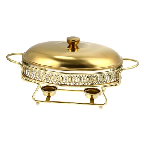 VALICLUD Food Heating Container Gold Buffet Furnace Alkohol Heizofen für Restaurant Gastronomie Buffetbetrieb Einfache Bedienung Robuste Konstruktion von VALICLUD