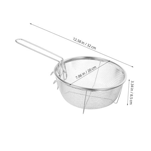 VALICLUD Frittierkorb Faltbar mit Ergonomischem Griff Hitzebeständig und Langlebig Multifunktionaler Deep Fryer Korb für Pommes Hähnchen Snacks Abtropfen und Reinigen von VALICLUD