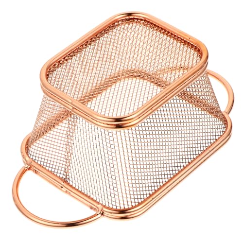 VALICLUD Frittierkorb Klein Gold Feines Maschensieb Vielseitiger Pommeskorb für Kochtopf Leichtes und Frittiergeschirr für Küche Party und Restaurant von VALICLUD