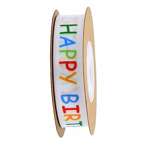 VALICLUD Geburtstags Satinband Breites Dekoband für Geschenkverpackung Partydeko Wiederverwendbares Langlebiges Bastelband für Feierlichkeiten VALICLUD Geburtstags Satinband Breites Dekoband für Geschenkverpackung Partydeko Wiederverwendbares Langlebiges Bastelband für Feierlichkeiten von VALICLUD