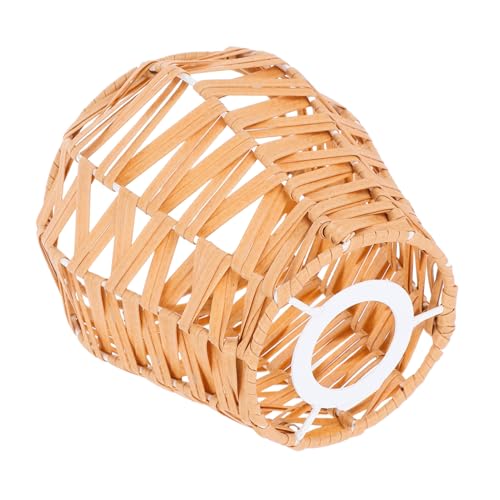 VALICLUD Geflochtener Rattan Lampenschirm Vintage Japanischer Stil Deckenleuchte Korbform Robust Korrosionsbeständig Für Schlafzimmer Esszimmer Wohnzimmer Dekor von VALICLUD