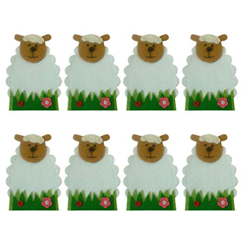 VALICLUD Geschirrtuch Ostern Bestecktasche Besteckhalter Grün Schaf Besteckbeutel Filz Besteckhülle Messer Geschirr Tasche Beutel Ostern Frühling Hochzeit Tischdeko 8 Stücke VALICLUD Geschirrtuch Ostern Bestecktasche Besteckhalter Grün Schaf Besteckbeutel Filz Besteckhülle Messer Geschirr Tasche Beutel Ostern Frühling Hochzeit Tischdeko 8 Stücke von VALICLUD