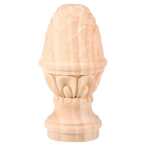 VALICLUD Geschnitzte Holz-endstücke für Bettpfosten Und Gardinenstangen, Dekorative, Unbehandelte Holzaufsätze für Treppen Und DIY-heimdekoration, 15 cm X 8 cm, Beige VALICLUD Geschnitzte Holz-endstücke für Bettpfosten Und Gardinenstangen, Dekorative, Unbehandelte Holzaufsätze für Treppen Und DIY-heimdekoration, 15 cm X 8 cm, Beige von VALICLUD