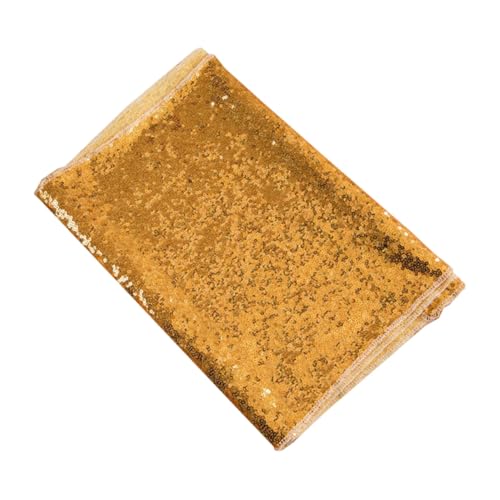 VALICLUD Glänzender Pailletten Tischläufer Gold Wiederverwendbarer Waschbarer Tischdecke für Party Geburtstag Hochzeit und Festliche Tischdeko von VALICLUD