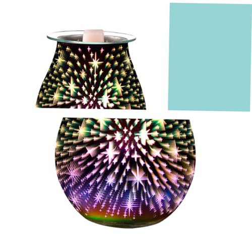 VALICLUD Glas Duftlampe Aromatherapie Diffusor Elektrisch mit Farbwechsel LED Licht Aromalampe für Zuhause Schlafzimmer Dekoration von VALICLUD