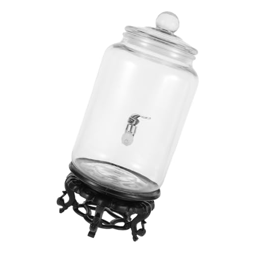 VALICLUD Glas Weinbehälter mit Ausgießer Transparentes Getränkefass mit Sockel Luftdichtes Gefäß zur Weinlagerung und Saftaufbewahrung Praktischer Haushalts Getränkespender VALICLUD Glas Weinbehälter mit Ausgießer Transparentes Getränkefass mit Sockel Luftdichtes Gefäß zur Weinlagerung und Saftaufbewahrung Praktischer Haushalts Getränkespender von VALICLUD