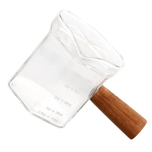 VALICLUD Glas messbecher mit Maßangabe und Hitzebeständigem Holzgriff Präzises Kaffeemaß für Espresso und Milch Transparentes Milchkännchen für Kaffee und Kaffeemaschinen Zufällige Farbe VALICLUD Glas messbecher mit Maßangabe und Hitzebeständigem Holzgriff Präzises Kaffeemaß für Espresso und Milch Transparentes Milchkännchen für Kaffee und Kaffeemaschinen Zufällige Farbe von VALICLUD