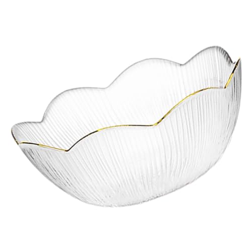 VALICLUD Glas schüssel mit Goldrand Vielseitige Salat Servierschale Robuste Küchenmischschüssel für Snacks Desserts Obst Mikrowellengeeignet Mittelgroß Transparent für Haushalt und VALICLUD Glas schüssel mit Goldrand Vielseitige Salat Servierschale Robuste Küchenmischschüssel für Snacks Desserts Obst Mikrowellengeeignet Mittelgroß Transparent für Haushalt und von VALICLUD