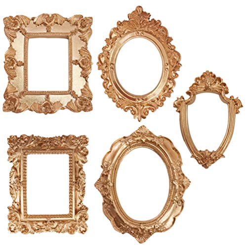 VALICLUD 5stücke Goldene Vintage Bilderrahmen Retro Europäisches Design Harzrahmen Für Fotos Dekoration Und Fotorequisiten Für Zuhause Und Besondere Anlässe VALICLUD 5stücke Goldene Vintage Bilderrahmen Retro Europäisches Design Harzrahmen Für Fotos Dekoration Und Fotorequisiten Für Zuhause Und Besondere Anlässe von VALICLUD