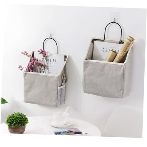 VALICLUD Große Hängende Aufbewahrungstasche aus Stoff Praktische Tür Organizer Tasche Wandmontierbar für Haushalt Multifunktionale Wandtasche zur Ordentlichen Aufbewahrung von Schmuck von VALICLUD
