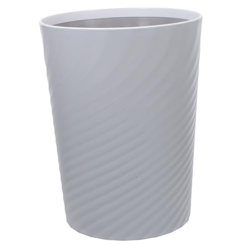 VALICLUD Großer Müllbehälter ohne Deckel aus Robustem Kunststoff mit Modernem Streifenmuster Vielseitiger Abfalleimer für Büro Bad Wohnzimmer Praktischer Leicht zu Reinigender Abfallkorb von VALICLUD