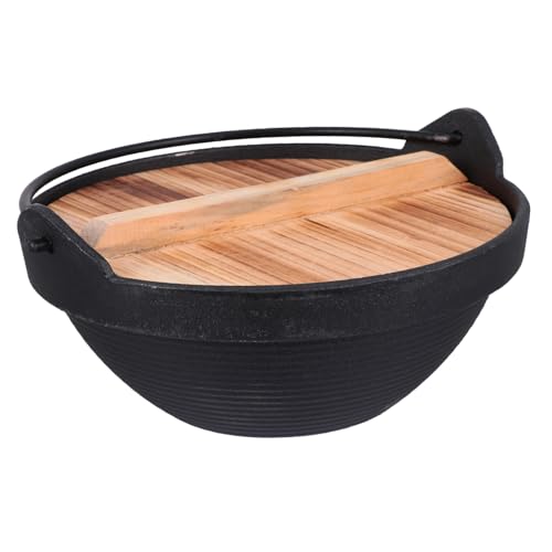 VALICLUD Gusseisen Campingtopf mit Deckel Antihaftbeschichteter Hängender Kochtopf für Outdoor Hohe Temperaturbeständigkeit Vielseitig für Suppe Reis Ramen Robustes Kochgeschirr für VALICLUD Gusseisen Campingtopf mit Deckel Antihaftbeschichteter Hängender Kochtopf für Outdoor Hohe Temperaturbeständigkeit Vielseitig für Suppe Reis Ramen Robustes Kochgeschirr für von VALICLUD