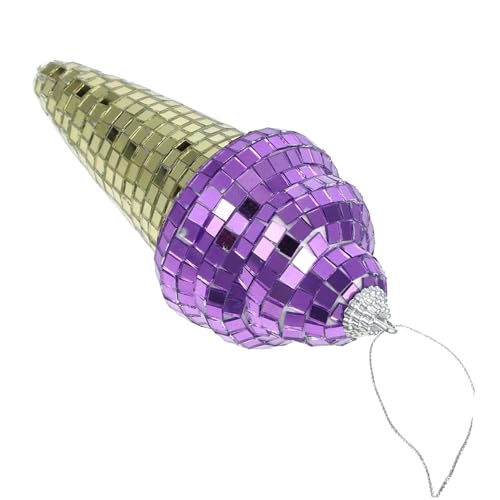VALICLUD Hängende Eiscreme Deko mit Disco Spiegel Design Leichte und Strapazierfähige Party Dekoration für Sommerfeste Farbverlauf Violett Gold für Hängende Deko und Feierlichkeiten VALICLUD Hängende Eiscreme Deko mit Disco Spiegel Design Leichte und Strapazierfähige Party Dekoration für Sommerfeste Farbverlauf Violett Gold für Hängende Deko und Feierlichkeiten von VALICLUD