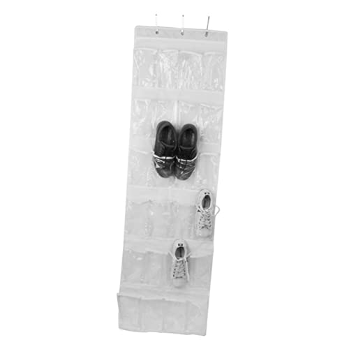 VALICLUD Hängendes Schuhregal mit Fächern Transparente Aufbewahrungstasche für Schuhe Kleidung und Accessoires Platzsparend für Schrank Tür und Balkon Haken Metallstruktur für Hohe von VALICLUD