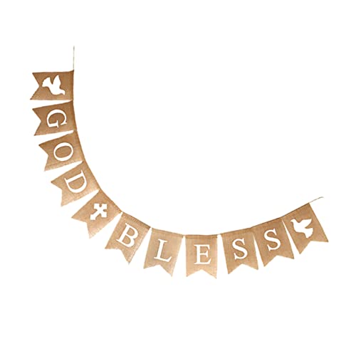VALICLUD Hängendes Shower Banner aus Leinen Kreative Tauben God Bless Dekoration für Taufen Mehrfachverwendbar Einfach zu Montieren Für Küche Kamin und Treppe VALICLUD Hängendes Shower Banner aus Leinen Kreative Tauben God Bless Dekoration für Taufen Mehrfachverwendbar Einfach zu Montieren Für Küche Kamin und Treppe von VALICLUD