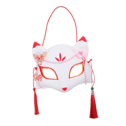 VALICLUD Halbgesichts Fuchsmaske Cosplay Masquerade Masken für Karneval Halloween Party Unisex Leicht und Komfortabel Realistisch Gestaltetes Design für Kostümfest und Fotodeko von VALICLUD