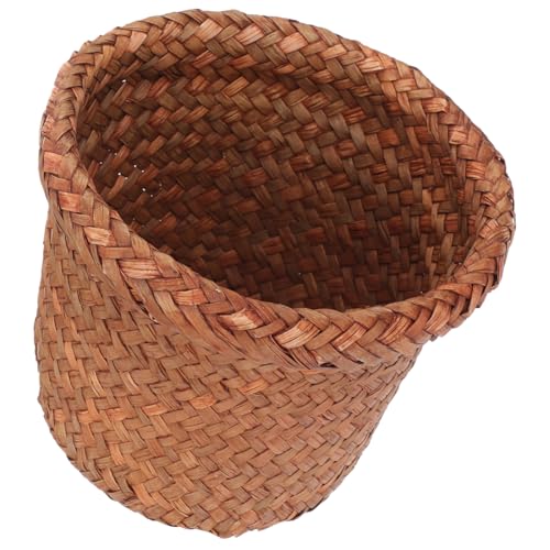 VALICLUD Handgefertigter Geflochtener Abfalleimer Kompakter Strapazierfähiger Wäschekorb Vielseitiger Aufbewahrungskorb für Müll Eleganter Haushaltskorb in Braun Platzsparend Stilvolles VALICLUD Handgefertigter Geflochtener Abfalleimer Kompakter Strapazierfähiger Wäschekorb Vielseitiger Aufbewahrungskorb für Müll Eleganter Haushaltskorb in Braun Platzsparend Stilvolles von VALICLUD