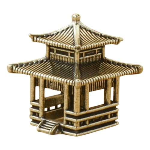 VALICLUD Handgefertigtes Messing Pavillon Ornament Vintage Chinesische Architektur Skulptur Retro Dekoration für Zen Garten Büro und Innenraum Vielseitige Miniatur Pavillon Statue VALICLUD Handgefertigtes Messing Pavillon Ornament Vintage Chinesische Architektur Skulptur Retro Dekoration für Zen Garten Büro und Innenraum Vielseitige Miniatur Pavillon Statue von VALICLUD