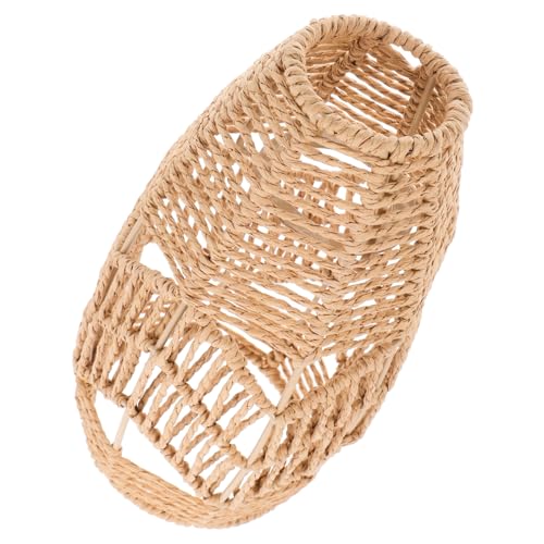 VALICLUD Handgewebter Rattan Lampenschirm aus Papierseil Einzigartiger Boho Deckenlampenschirm mit Sanfter Lichtdurchlässigkeit Dekorativ für Hängeleuchten Steh Tischlampen Gemütliche von VALICLUD