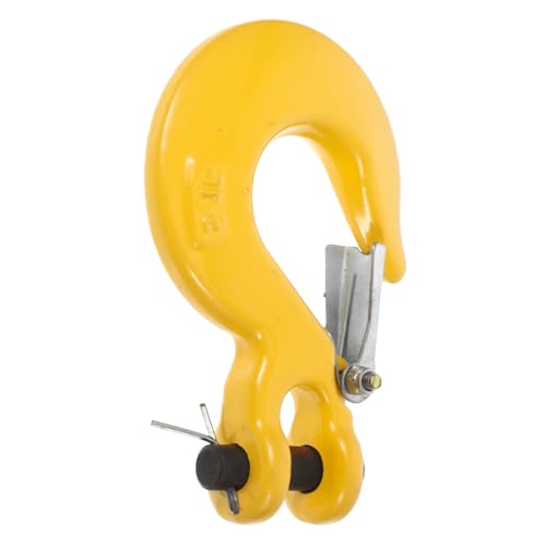 VALICLUD Heavy Duty Chain Grab Hook Verzinkter Schäkel mit Sicherheitsriegel für Abschleppen und Hebezubehör Verschleißfest Sichere Lastaufnahme Praktisch Einsetzbar von VALICLUD
