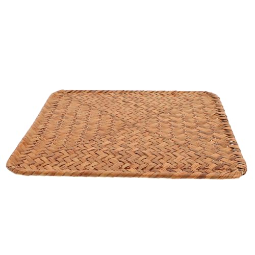 VALICLUD Hitzebeständiger Rutschfester Seegras Tischset Gewebter Natürlicher Untersetzer für Heiße Speisen Minimalistisches Vintage Design für Esszimmer und Küchentheke von VALICLUD