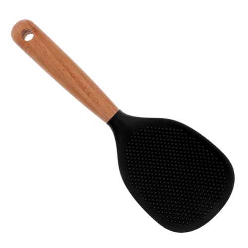 VALICLUD Hitzebeständiger Silikon Reislöffel mit Holzgriff Antihaft Reispaddel für Elektrische Reiskocher Rutschfeste Küchenhilfe zum Servieren und Umrühren von Reis Schwarz VALICLUD Hitzebeständiger Silikon Reislöffel mit Holzgriff Antihaft Reispaddel für Elektrische Reiskocher Rutschfeste Küchenhilfe zum Servieren und Umrühren von Reis Schwarz von VALICLUD