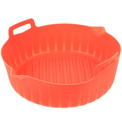 VALICLUD Hitzebeständiger Silikonliner für Heißluftfritteuse Wiederverwendbare Backform für Gleichmäßige Luftzirkulation und Leichte für Backen Braten und Grillen Rot und Rund VALICLUD Hitzebeständiger Silikonliner für Heißluftfritteuse Wiederverwendbare Backform für Gleichmäßige Luftzirkulation und Leichte für Backen Braten und Grillen Rot und Rund von VALICLUD