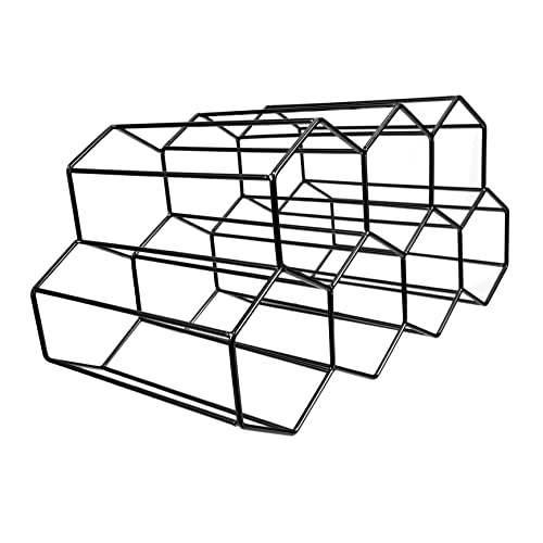 VALICLUD Hochwertiger Weinständer aus Metall im Honigwaben Design Fach Flaschenhalter für Stilvolle Präsentation Küche Esszimmer oder Bar Platzsparend und von VALICLUD