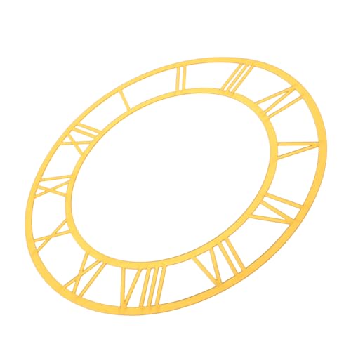 VALICLUD Hohles Acrylzifferblatt Mit Römischen Ziffern, Runder Aufkleber Für Die Wanduhr Im Wohnzimmer, Hoteleingangsbereich, Einfach Anzubringen, Dekoratives, Funktionales Zifferblatt von VALICLUD