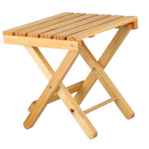 VALICLUD Klapptisch Aus Holz Kleiner Quadratischer Beistelltisch Tragbarer Tisch Für Draußen Wetterfest Für Garten Und Picknick von VALICLUD