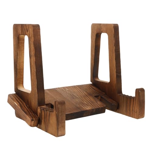 VALICLUD Holz Rezeptständer für Küche Stabiles Kochbuch Regal mit Breiter Basis Multifunktionaler Leseständer für Arbeitsplatte als Küchenregal Platzsparender Kochbuchhalter und von VALICLUD