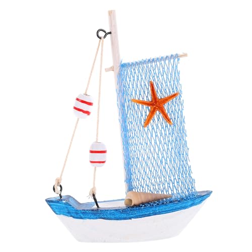 VALICLUD Holz Segelboot Modell Mediterraner Stil Kleine Nautische Dekofigur Handgefertigt Robust Für Wohn und Arbeitszimmer Tischdeko VALICLUD Holz Segelboot Modell Mediterraner Stil Kleine Nautische Dekofigur Handgefertigt Robust Für Wohn und Arbeitszimmer Tischdeko von VALICLUD