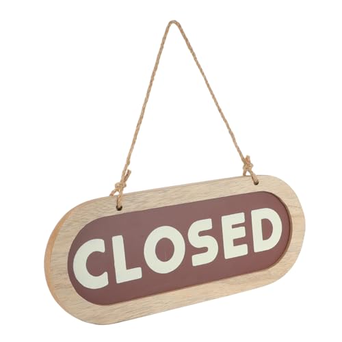 VALICLUD Holz Türschild Open Welcome Door Sign Doppelseitiges Hängendes Dekoschild mit Kreativem Design Langlebiges Holz Praktische Geschäftsanzeige für Laden und Zuhause Einfache Montage von VALICLUD