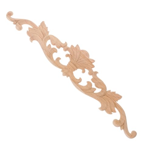VALICLUD Holzgeschnitztes Applique für Möbel Unlackiertes Eckornament aus Holz zur Dekoration von Türen und Schränken Vintage Holzornamente für Heimwerkerprojekte von VALICLUD