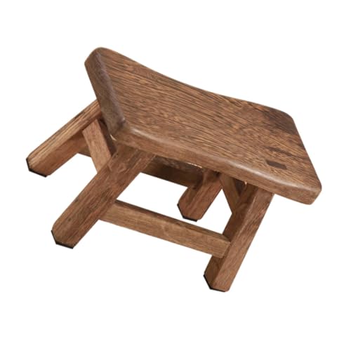 VALICLUD Holzhocker Kleiner Fußschemel aus Stabilem Hartholz rutschfest und Druckfest Vielseitig für Bad Wohnzimmer Junge Mädchen und Erwachsene Geeignet Stilvolles Schlichtes Design von VALICLUD