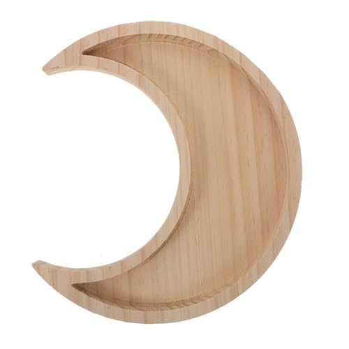 VALICLUD Holztablett Mondform Servierteller für Snacks und Trockenfrüchte Robustes Langlebiges Holztablett für Süßigkeiten Obst und Kekse Dekoratives Multifunktionales Snacktablett VALICLUD Holztablett Mondform Servierteller für Snacks und Trockenfrüchte Robustes Langlebiges Holztablett für Süßigkeiten Obst und Kekse Dekoratives Multifunktionales Snacktablett von VALICLUD