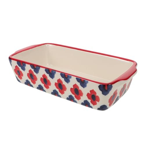 VALICLUD Keramik Backform mit Zwei Griffen Hitzebeständig Langlebig Rechteckige Auflaufform für Ofen und Mikrowelle Spülmaschinenfest für Backen Braten und Servieren zu Hause VALICLUD Keramik Backform mit Zwei Griffen Hitzebeständig Langlebig Rechteckige Auflaufform für Ofen und Mikrowelle Spülmaschinenfest für Backen Braten und Servieren zu Hause von VALICLUD