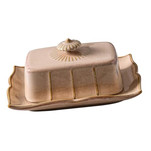VALICLUD Keramik Butterplatte mit Deckel Hitzebeständig und Mikrowellengeeignet Rechteckiges Design für Butter Desserts und Snacks Langlebiges Küchen Serviertablett für Kühlschrank und VALICLUD Keramik Butterplatte mit Deckel Hitzebeständig und Mikrowellengeeignet Rechteckiges Design für Butter Desserts und Snacks Langlebiges Küchen Serviertablett für Kühlschrank und von VALICLUD