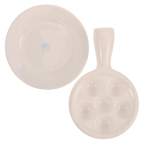 VALICLUD Keramik Escargot Backform mit Löchern Ofenfeste Schneckenschale aus Lebensmittelechtem Keramikgeschirr Vielseitig für Meeresfrüchte Mikrowelle Kühlschrank und Spülmaschine von VALICLUD