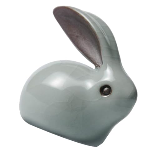VALICLUD Keramik Hase Dekofigur Keramik Häschen Realistisch Desktop Ornament Geschenkidee für Tierliebhaber Cyan VALICLUD Keramik Hase Dekofigur Keramik Häschen Realistisch Desktop Ornament Geschenkidee für Tierliebhaber Cyan von VALICLUD