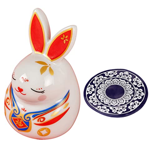 VALICLUD Keramik Hasenfigur Klein Leicht Cartoon Design Dekorative Desktop Deko für Zuhause und Büro Liebenswerte Tierfigur als Chinesisches Jahreszeichen Feine Verarbeitung Weiß VALICLUD Keramik Hasenfigur Klein Leicht Cartoon Design Dekorative Desktop Deko für Zuhause und Büro Liebenswerte Tierfigur als Chinesisches Jahreszeichen Feine Verarbeitung Weiß von VALICLUD