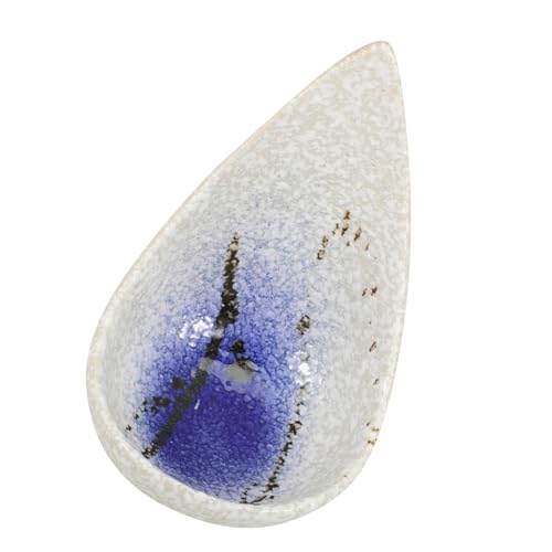 VALICLUD Keramik Löffelhalter Tropfenform Wiederverwendbar Multifunktional Löffelablage für Herd Arbeitsplatte Kleine Schale für Gewürze und Soßen Küchenutensilien Organizer von VALICLUD