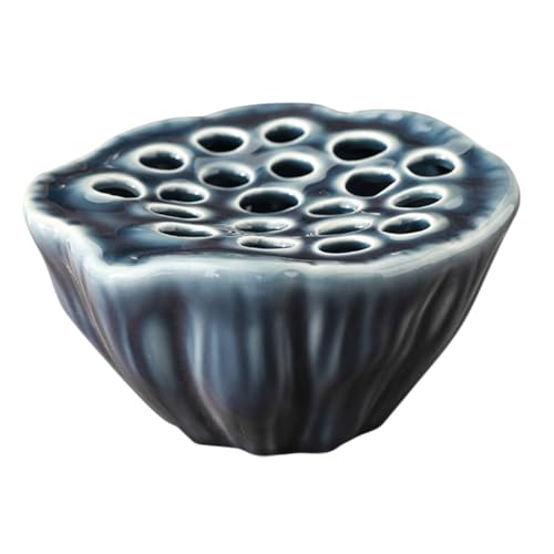 VALICLUD Keramik Lotus Pod Vase Modern Dekorative Blumenvase Tischvase für Wasserkultur und Teezubehör Wohnzimmer Regal Dekoration Vielseitig Einsetzbar von VALICLUD