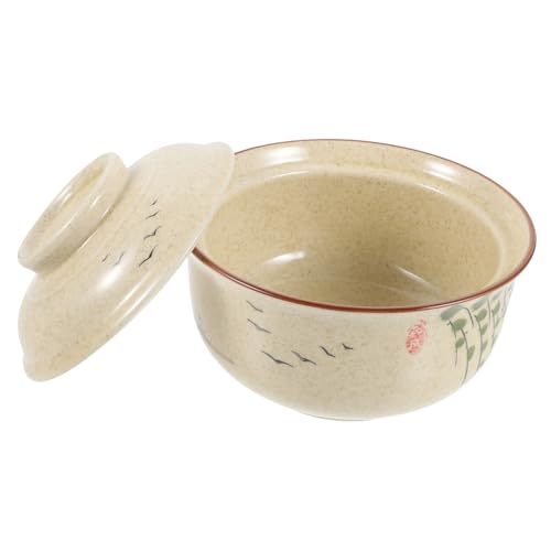 VALICLUD Keramik nudelschale mit Deckel Ramen Bowl aus Keramik Vielseitige Suppenschüssel für Reis Salat Kalte Nudeln Staubgeschützt Langlebig und Leicht zu Reinigen VALICLUD Keramik nudelschale mit Deckel Ramen Bowl aus Keramik Vielseitige Suppenschüssel für Reis Salat Kalte Nudeln Staubgeschützt Langlebig und Leicht zu Reinigen von VALICLUD